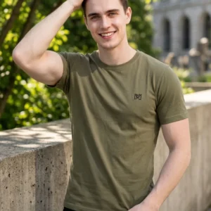 Men’s Cotton T-Shirt — Olive Green
