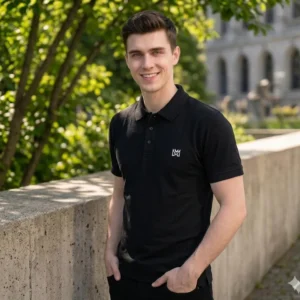 Men’s Piqué Polo — Black