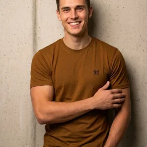 Men’s Cotton T-Shirt — Brown