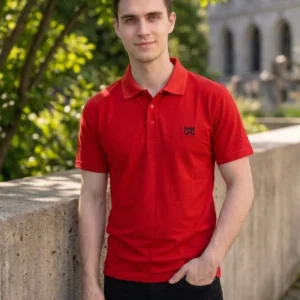 Men’s Piqué Polo — Red
